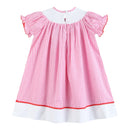 Pink Gingham ABC School Bishop Dress