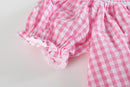 Pink Gingham Classic Smocked Bishop Dress