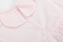 Pink Petal Collared Smocked Bubble Romper