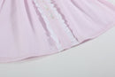 Pink Seersucker Bunny Ruffle Dress