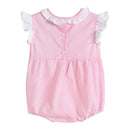 Pink Striped Lil Sister Smocked Romper