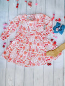 Pink Western Santa Holiday Twirl Dress