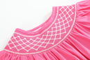 Pink & White Smocked Bishop Dress