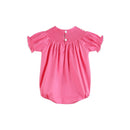 Pink & White Smocked Bubble Romper