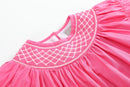 Pink & White Smocked Bubble Romper