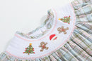 Pinkmas Plaid Christmas Smocked Bubble Romper