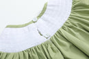 Pistachio Green Mallard Duck Smocked Bishop Dress