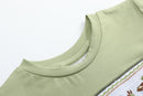 Pistachio Green Mallard Duck Smocked Shirt and Shorts Set