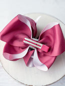 Plum Rhinestone Center Knot Hair Bows  (2 Size Options!)