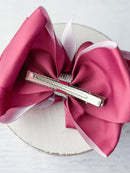 Plum Rhinestone Center Knot Hair Bows  (2 Size Options!)