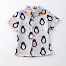 Polar Penguin Boy's Button Down Top