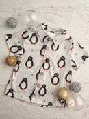 Polar Penguin Boy's Button Down Top