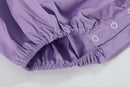 Purple Bunny Smocked Flutter Romper