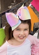 Rainbow Print Texas Size Hair Bows