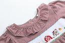 Red and Cream Gingham Farm Smocked Dress
