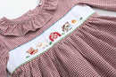 Red and Cream Gingham Farm Smocked Dress
