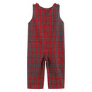 Red Christmas Plaid Santa Yoke Longalls