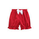 Red Corduroy Christmas Smocked Dress and Bloomers