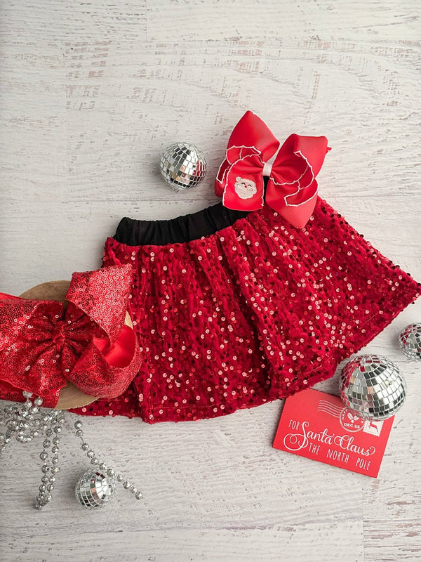 Red Sequin Skirt