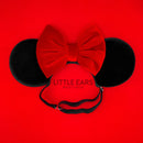 Red Velvet Elastic Mickey Ears