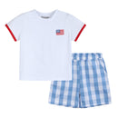 Red, White and Blue Shirt and Shorts Set