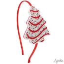 Confetti Cake Rhinestone Christmas Tree Headband – Holiday Hair Accessory for Girls
