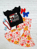 Rocked 100 Days Of School Guitars & Floral Pants Set