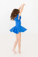 Royal Blue S/S Twirl Leotard
