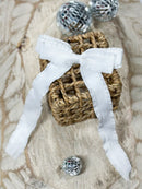 Ruffle Edge Ribbon Hair Bow | Alligator Clip