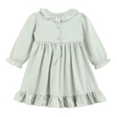 Sage Green Pumpkin Smocked Ruffle Dress