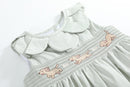 Sage Green Puppy Dog Petal Smocked Dress