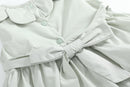 Sage Green Puppy Dog Petal Smocked Dress