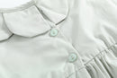 Sage Green Puppy Dog Petal Smocked Bubble Romper