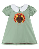 Sage Green Turkey Collared Dress