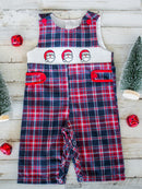 Santa Trio Plaid Infant Boys Onesie