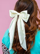 Satin Coquette Bows - French Clip - 8"