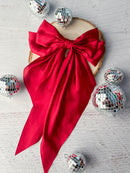 Satin Coquette Bows - French Clip - 8"