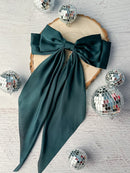 Satin Coquette Bows - French Clip - 8"