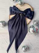 Satin Coquette Bows - French Clip - 8"