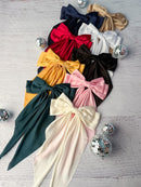 Satin Coquette Bows - French Clip - 8"