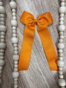 Scalloped Long Tail Bow with Alligator Clip