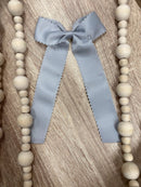 Scalloped Long Tail Bow with Alligator Clip