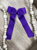 Scalloped Long Tail Bow with Alligator Clip