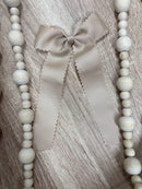 Scalloped Long Tail Bow with Alligator Clip