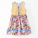 School Bus Pocket Twirl Dress | Girls Back to School Dress