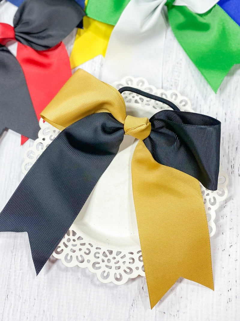 School Spirit Cheer Bows - Pony O - 6"