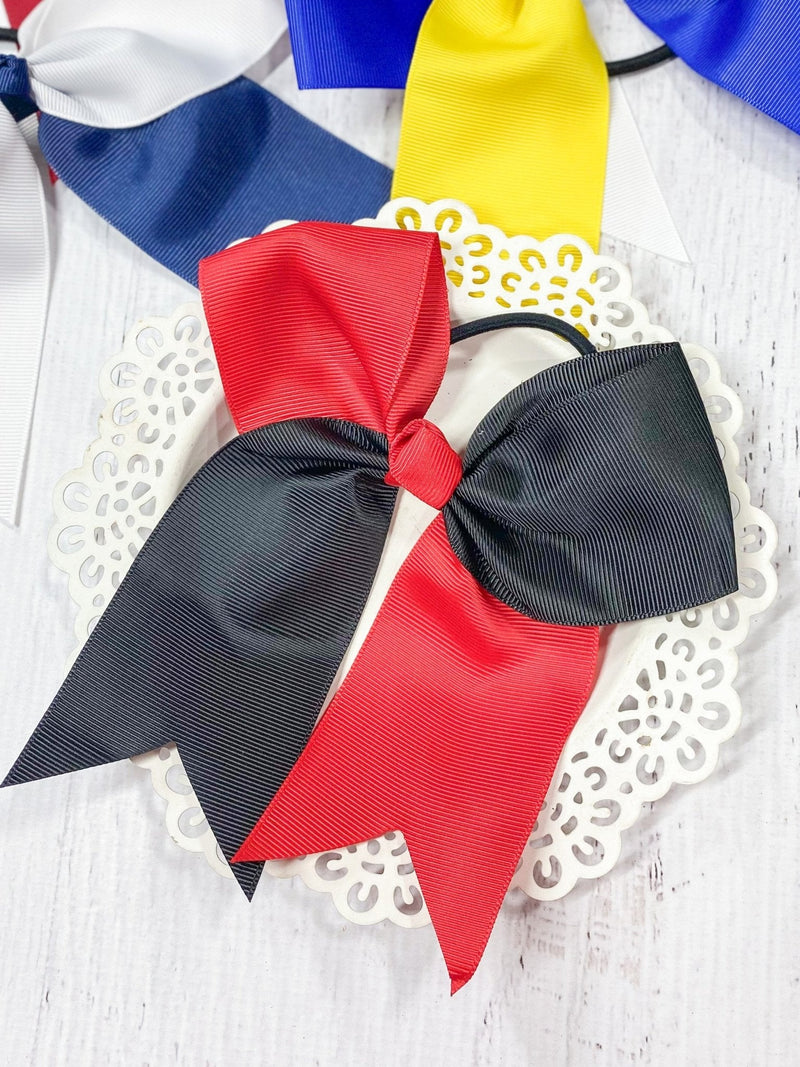 School Spirit Cheer Bows - Pony O - 6"