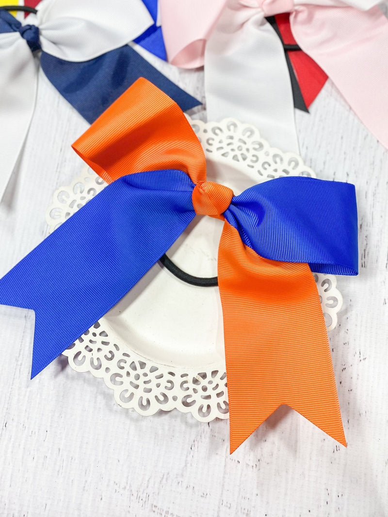 School Spirit Cheer Bows - Pony O - 6"
