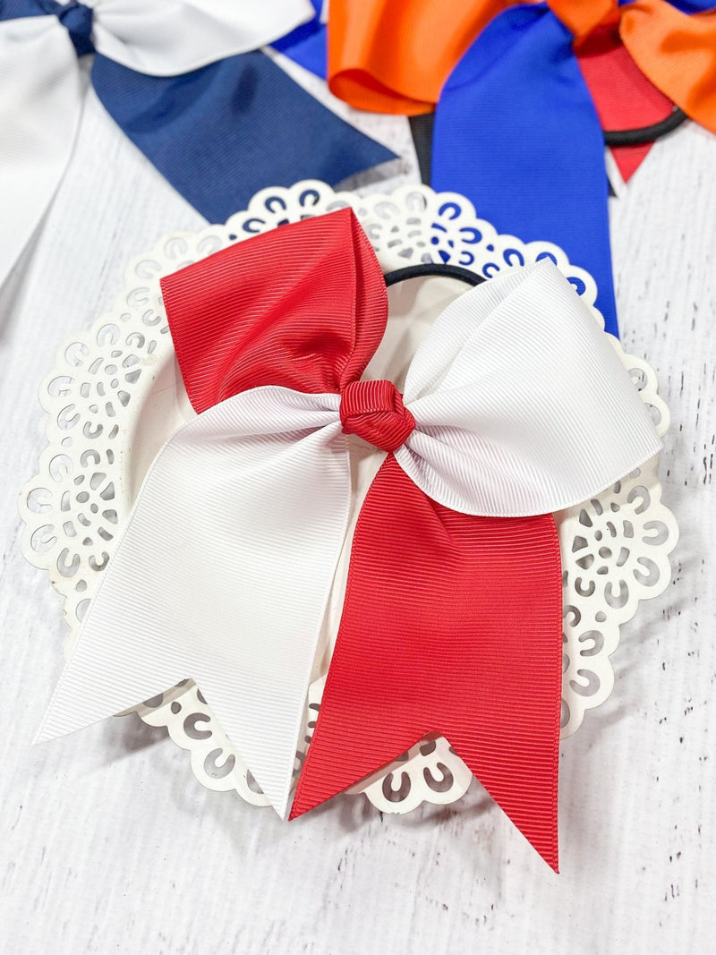 School Spirit Cheer Bows - Pony O - 6"