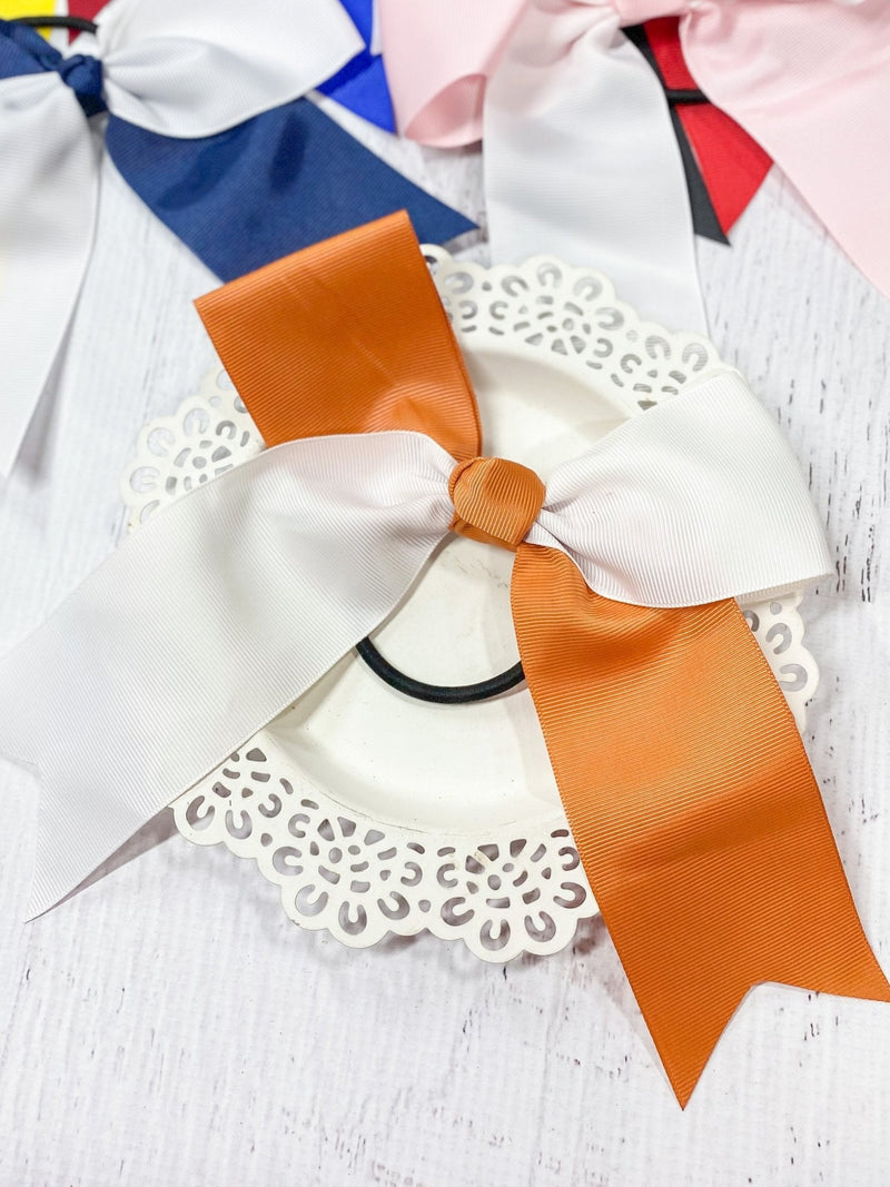 School Spirit Cheer Bows - Pony O - 6"